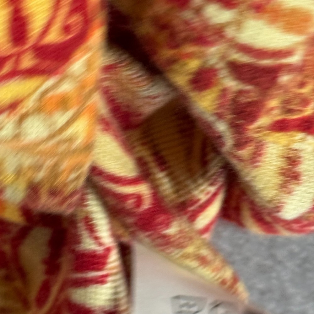 Vintage Royal Robbins Hawaiian Shirt Men Large Yellow Red Paisley Travel Comfort - Picture 9 of 10